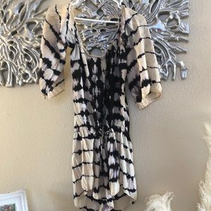 Tie Dye Off The Shoulder ELAN Romper